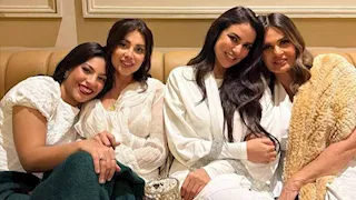 درة تحتفل بانتهاء تصوير فيلم "الست لما" مع يسرا وياسمين رئيس ودنيا سامي