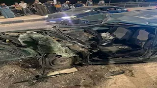 بالصور.. 5 مصابين في تصادم ميكروباص وملاكي أعلى كوبري الواسطى بأسيوط
