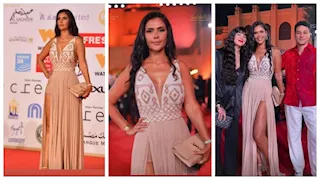 ساندي التونسية تستعرض إطلالتها الجريئة من ختام القاهرة السينمائي