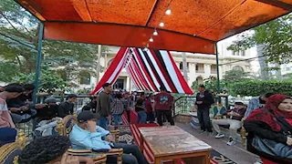 إقبال شبابي على لجنة مدرسة الشهيد السرسي بشبين الكوم