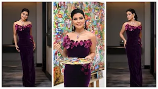 فستان قطيفة مزين بالورد.. جومانا مراد تتألق في أحدث ظهور