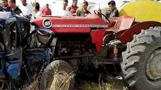 بالأسماء.. 11 مصابًا في اصطدام جرار زراعي وميكروباص بالدقهلية