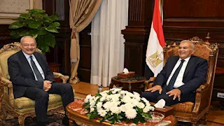 رئيس مجلس الشيوخ يستقبل المستشار عدلي حسين والنائب العام الأسبق 