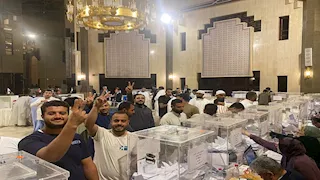 استمرار توافد الناخبين على السفارة المصرية بالرياض- صور