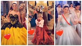 فساتين الأميرات.. بوسي شلبي وجومانا مراد في قصر عابدين