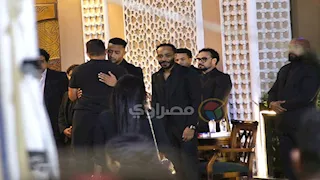 بدء عزاء والد الفنان محمد رمضان بمسجد الشرطة
