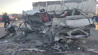 "الميكروباص اتعجن".. أسماء ضحايا حادث "صحراوي البحيرة" (صور)