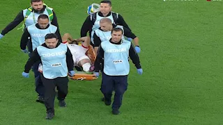 "خرج محمولا على نقالة".. إصابة هدف الأهلي في مباراة الأردن والعراق