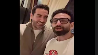 "بعد 18 سنة مع وش الخير والسعد".. إبراهيم فايق ينشر فيديو من لقاء أبو تريكة