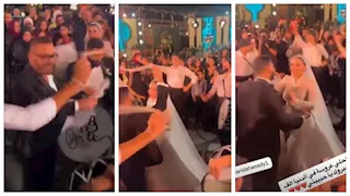 "أدريانو في ضهر همام".. رقص أحمد السقا بالطبلة في زفاف فريدة ابنة محمد هنيدي