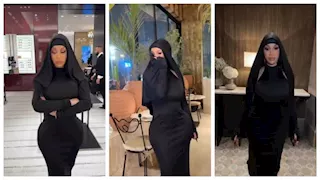 النجمة العالمية كاردي بي تخطف الأنظار بالحجاب استعدادا لحفلها في الرياض