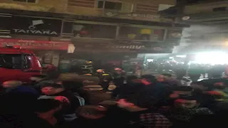 تفحم مطعم في جسر السويس 