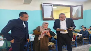 محمد فايز يتفقد مدارس بولاق الدكرور لمتابعة انتظام اليوم الدراسي