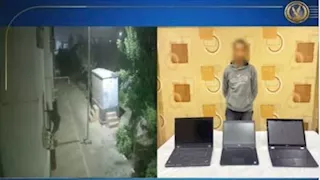 بالفيديو.. لص يتسلق المواسير ويسرق محتويات شقة بالشروق