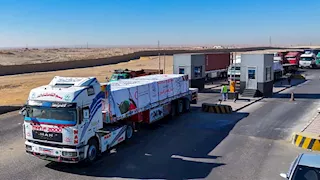 تسيير قافلة مساعدات ضخمة لإغاثة أهالي غزة بـ350 طن مساعدات.. صور
