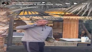 موقف طريف بين شيكابالا والفنان أحمد حاتم (صور)