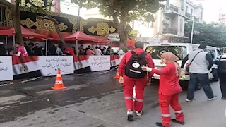 فريق من الهلال الأحمر يتابع انتخابات البرلمان بدائرة الرمل شرق الإسكندرية -صور