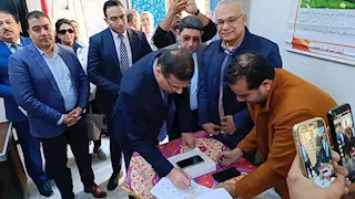 وزير الزراعة يدلي بصوته في جولة الإعادة بدائرة الرمل في الإسكندرية -صور