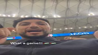 "داخل المدرجات".. احتفال قوي من وسام أبو علي بتعادل فلسطين مع تونس في كأس العرب