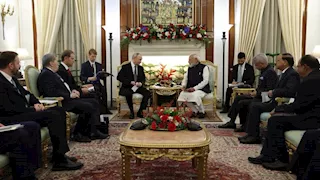 بدء حفل الاستقبال الرسمي لـ"بوتين" في القصر الرئاسي بنيودلهي.. فيديو 