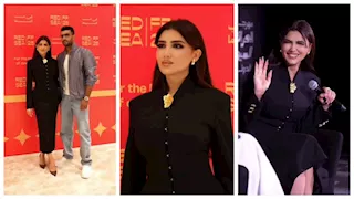 "بفستان أسود أنيق".. مي عمر تتألق في مهرجان البحر الأحمر السينمائي