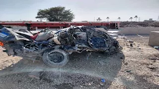 "العربية اتعجنت".. جثتان و4 مصابين في حادث تصادم بالقليوبية (صور)