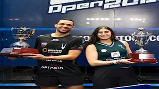 10 صور ترصد تتويج مصطفى عسل ونور الشربيني بلقب بطولة هونج كونج للاسكواش