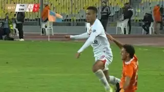 شاهد لحظة طرد محمود جهاد لاعب الزمالك في مباراة فاركو