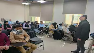 بالصورـ انتظام الدراسة بجامعة أسيوط الأهلية في الفصل الدراسي الثاني