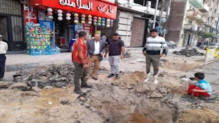 هبوط أرضي في الإسكندرية.. وتحرك عاجل من حي المنتزه (صور)