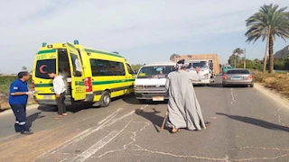 إصابة شخصين في حادث انقلاب سيارة على طريق 36 الحربي بالإسماعيلية