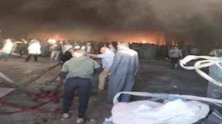 بالأسماء.. 11 مصابًا في حريق محطة بطاطس البحيرة (صور)