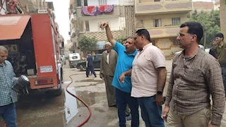 بسبب التكييف.. اشتعال حريق في مسجد بتلا المنوفية (صور)
