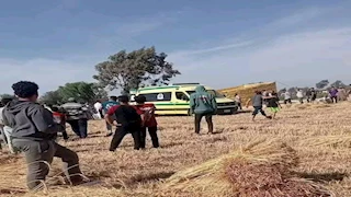 مصرع شاب التهمته ماكينة حصاد القمح في كفر الشيخ