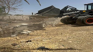 إزالة 8 حالات تعد علي أراضي أملاك الدولة في الأقصر