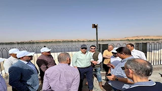 وادي الصعايدة| بالصور.. وزير الري يتفقد مشروعات الموارد المائية في أسوان