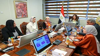 وزيرة التنمية المحلية تبحث مع وفد حياة كريمة التعاون المشترك 