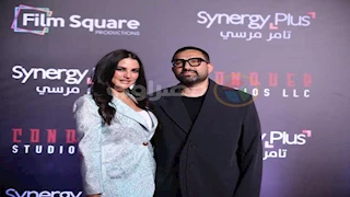 بالصور.. درة بصحبة زوجها في العرض الخاص لفيلم "المشروع x"