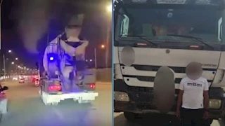 القبض على سائق "خلاط" يسير برعونة بالتجمع