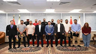 بينهم كهربا والبدري.. وزير الرياضة يستقبل الرياضيين العائدين من ليبيا 