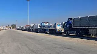 القاهرة الإخبارية: دخول 117 شاحنة مساعدات أمس لقطاع غزة