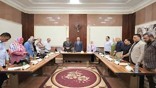 رئيس جامعة المنيا يرأس أول اجتماع لمجلس دار العلوم بعد تعيين عميد جديد
