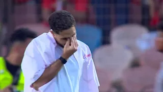 حمزة علاء يدخل في نوبة بكاء خلال وداعه لجماهير الأهلي (فيديو)