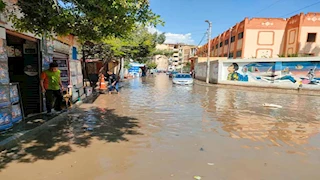الشوارع غرقانة.. سقوط أمطار غزيرة في أماكن متفرقة بكفر الشيخ - صور