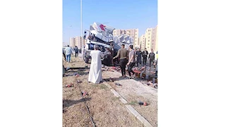 البضائع أغلقت الطريق.. إصابة سائقين في حادث تصادم بالمنيا -صور 