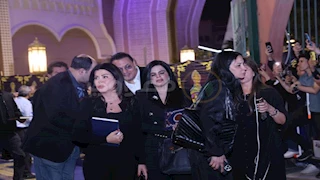 بالصور.. جومانا مراد وإيناس الدغيدي يواسون كارول سماحة في وفاة زوجها