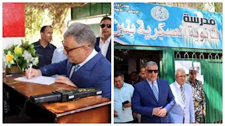 محافظ الإسماعيلية يتفقد لجان امتحانات الثانوية العامة 