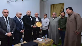 وفد حماة الوطن يقدم واجب العزاء في وفاة شهيد الشهامة بالشرقية 