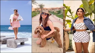  "جومانا بشورت ونرمين مع كلبها" 25 صورة جريئة لنجمات الفن بأجواء الصيف