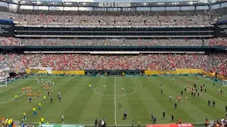 لماذا نزلت الشرطة إلى ملعب مباراة الأهلى و بالميراس؟